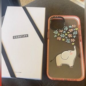 CASETIFY CASE for IPHONE 12 PRO MAX -Elephant Flowers -Clear pink BRAND NEW/BOX!